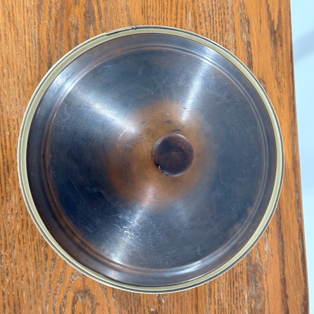 1960’s Pfaltzgraff Copper and Cream Covered baking Dish candle warmer heat - Picture 8 of 10